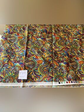 Quilting Sewing Crafts Material Vintage 2002 Hoffman Paisley 5 Yds Cotton